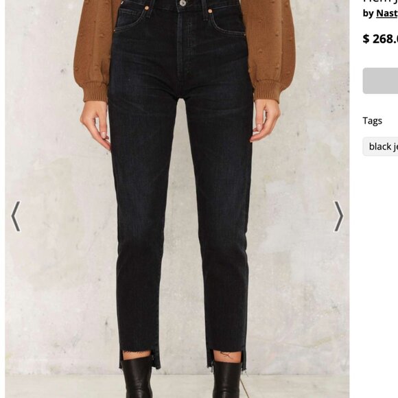 Citizens of Humanity Liya Straight Hi-Lo Hem Classic Fit - Picture 3 of 4